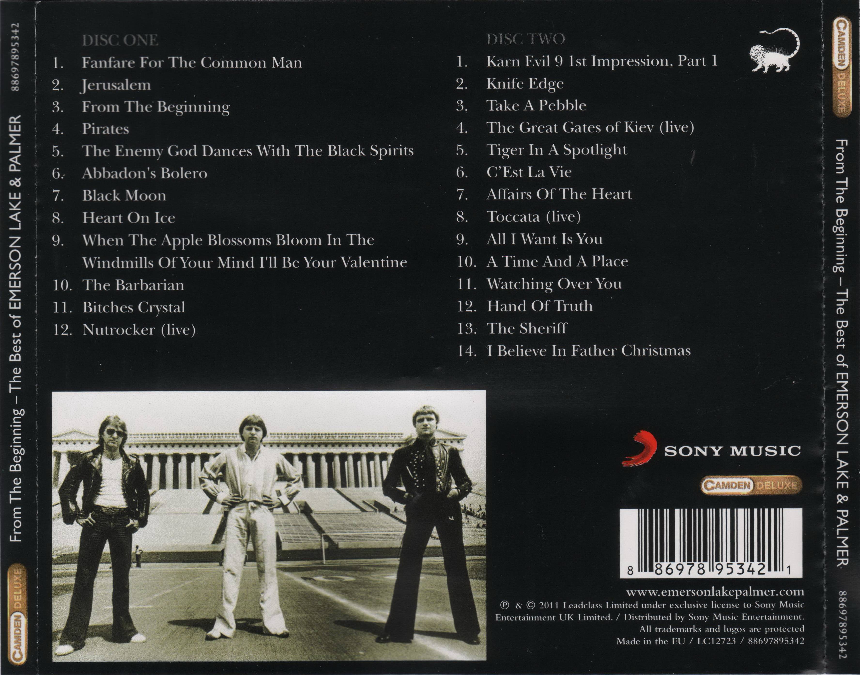 Emerson, Lake and Palmer From The Beginning The Best Of ELP : Back